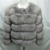 Women Warm Real Fox Fur Coat Short Slim Winter Genuine Fur Jacket Fashion Outwear Luxury Natural Fox Fur Coat For Girls FC-034