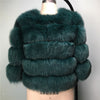 Women Warm Real Fox Fur Coat Short Slim Winter Genuine Fur Jacket Fashion Outwear Luxury Natural Fox Fur Coat For Girls FC-034