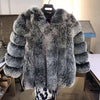 pink java QC8128 2017 new arrival FREE SHIPPING  women winter real fox fur coat  hot sale big fur long sleeve