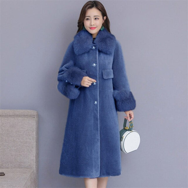 High Quality Explosions Leisure patchwork  full wool matching  Dresses Women Winter Casual  Dress