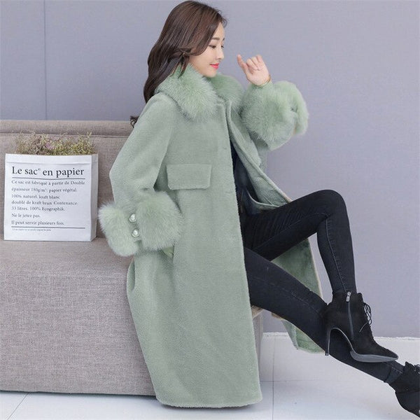 High Quality Explosions Leisure patchwork  full wool matching  Dresses Women Winter Casual  Dress