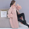 High Quality Explosions Leisure patchwork  full wool matching  Dresses Women Winter Casual  Dress