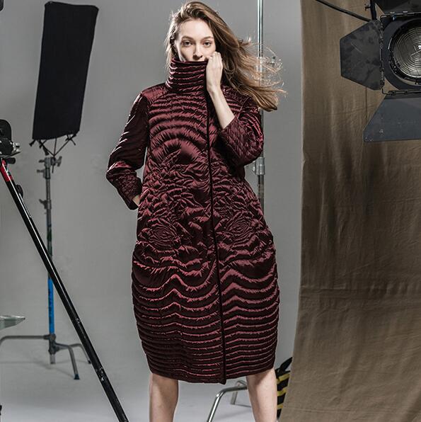 YVYVLOLO 2019 High quality embroidery women winter jacket coat long Loose Parkas women down winter coat Warm winter jacket