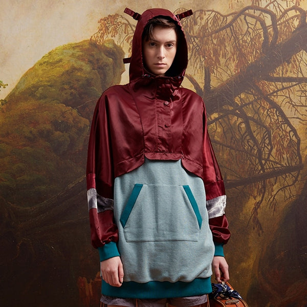 IRINAY100 2019 Spring Summer New Collection original design pachwork oversize hoodies women top