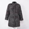 Jancoco Max 2019 New Winter Real Rabbit Fur Jacket Warm Soft Long Fur Coat Women Christmas Dress S1675