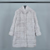 Jancoco Max 2019 New Winter Real Rabbit Fur Jacket Warm Soft Long Fur Coat Women Christmas Dress S1675
