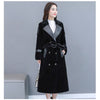 High Quality Explosions Leisure patchwork  full wool matching  Dresses Women Winter Casual  Dress