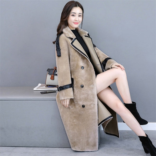 High Quality Explosions Leisure patchwork  full wool matching  Dresses Women Winter Casual  Dress