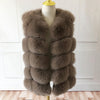 Women's high quality real fox fur vest 100% natural real fur 2019 fashion fur coat jacket vest Genuine Leather coat